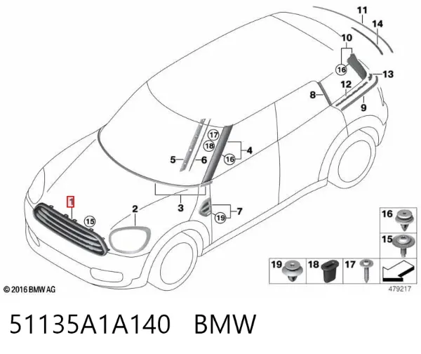  51135A1A140 BMW