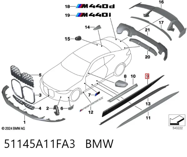  51145A11FA3 BMW