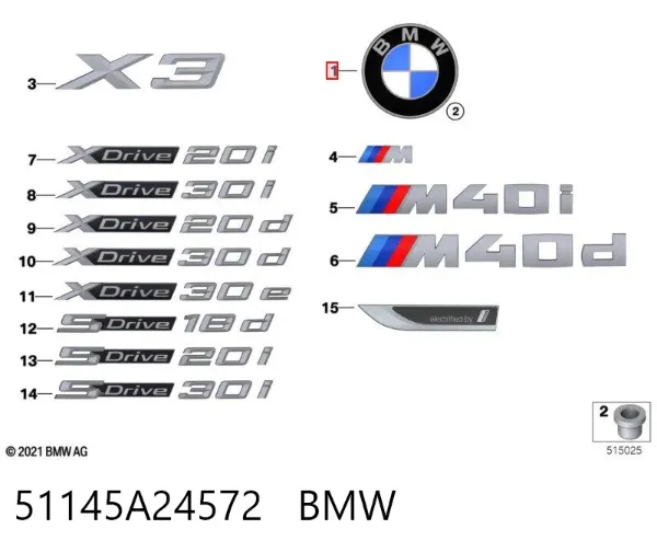  51145A24572 BMW