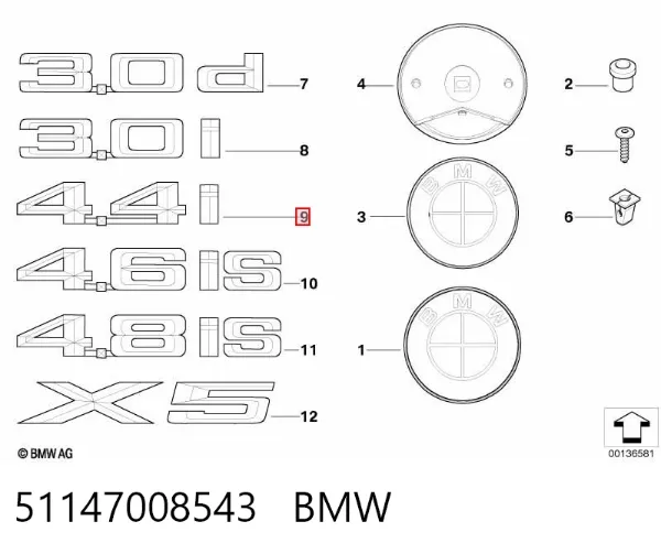  51147008543 BMW