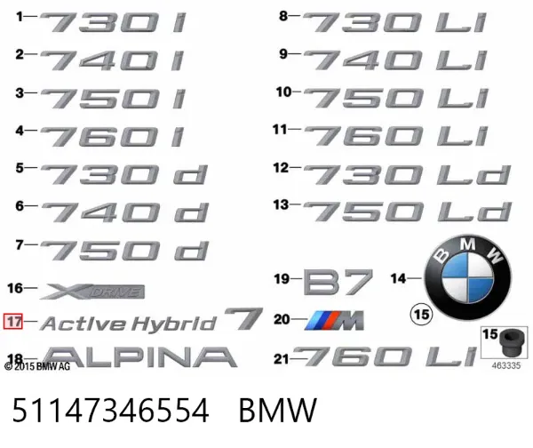  51147346554 BMW