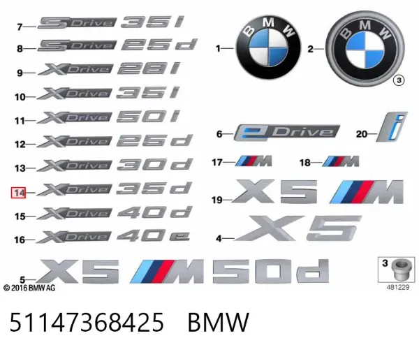  51147368425 BMW