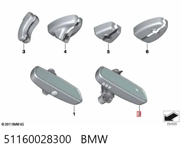 Дзеркало салону BMW X5 E53