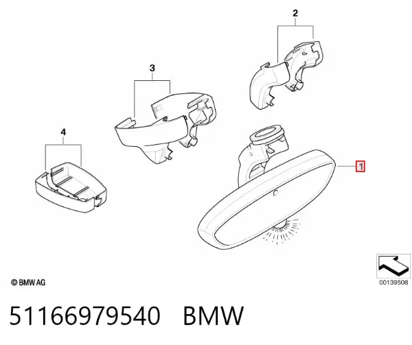 Дзеркало салону BMW 7 E65, E66, E67