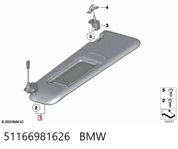 Сонцезахисний козирок BMW X1 E84