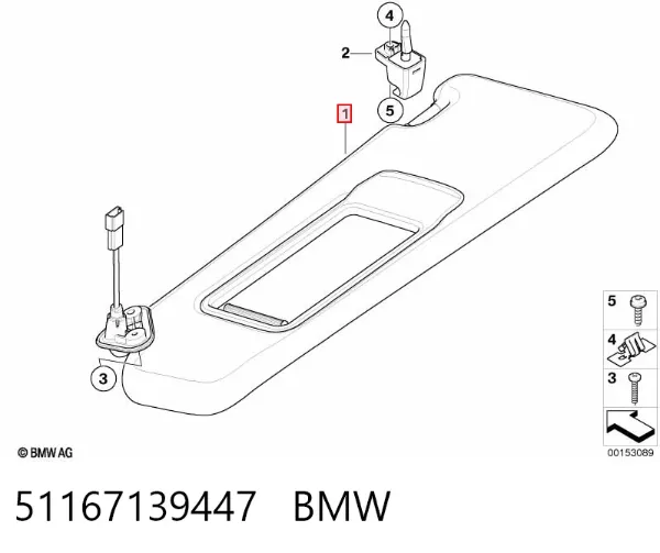 Сонцезахисний козирок 51167139447 BMW