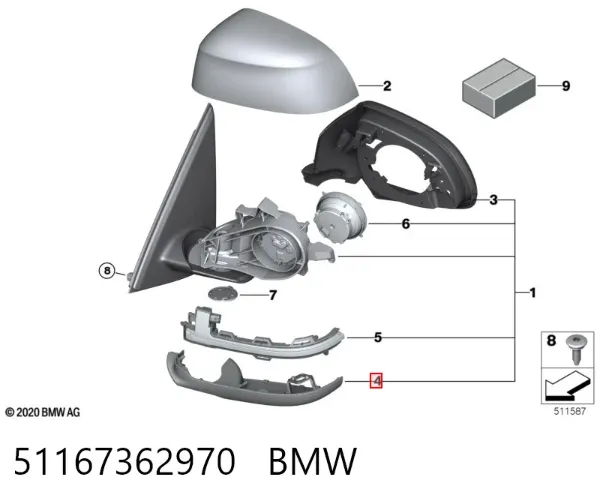  51167362970 BMW