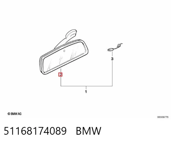 Дзеркало салону 51168174089 BMW