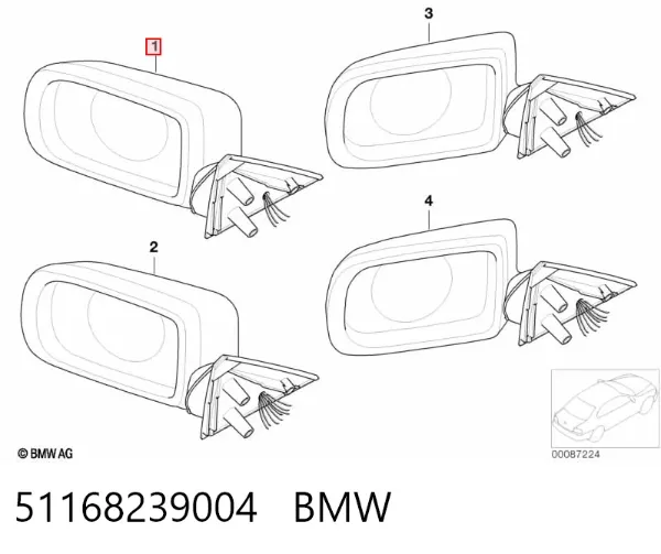 Дзеркало праве 388BMD013T TYC