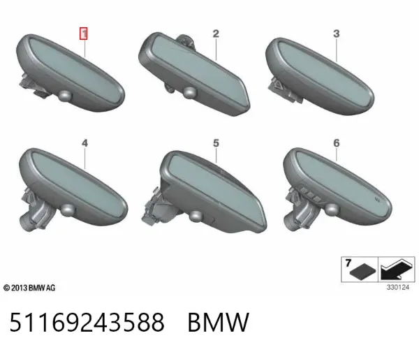 Дзеркало салону BMW 2 F23
