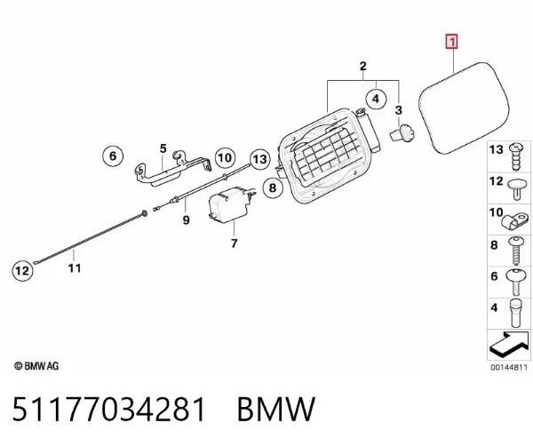 Лючок бензобака BMW 5 E61