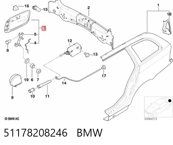 Лючок бензобака 51178208246 BMW