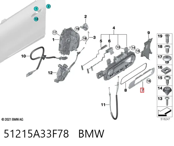  51215A33F78 BMW