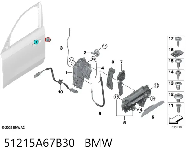  51215A67B30 BMW