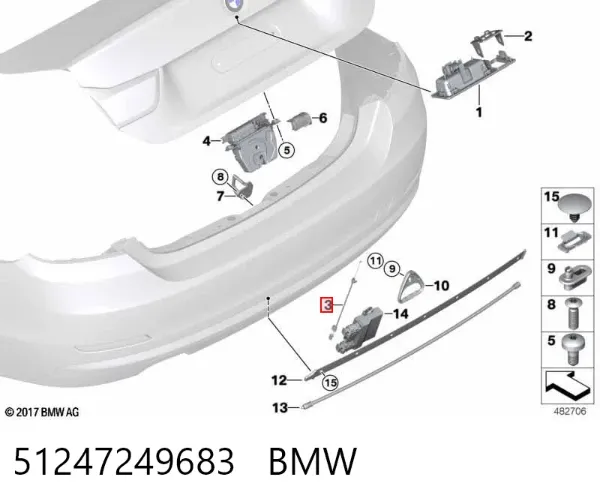 Трос газу 51247249683 BMW