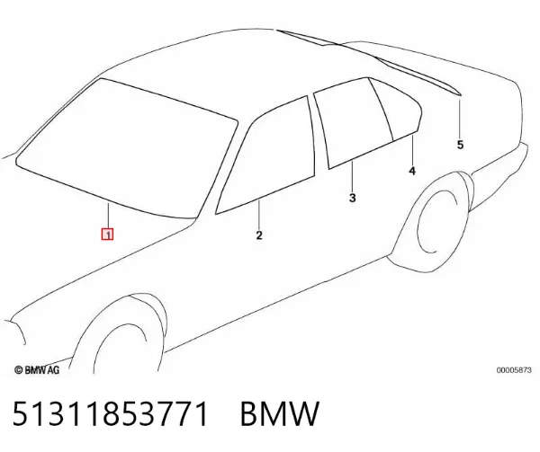 Лобове скло 51311853771 BMW
