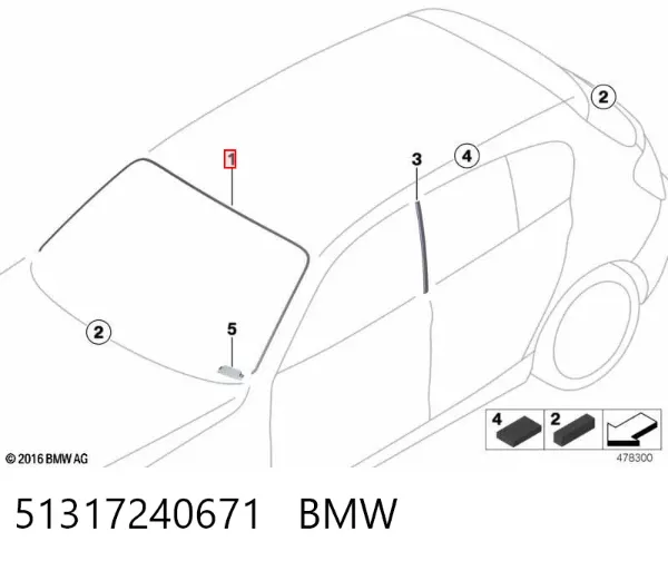 Накладка лобового скла BMW 2 F23