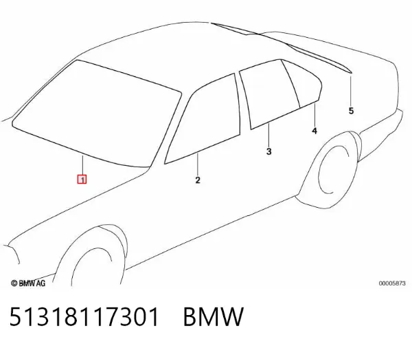 Лобове скло 51318117301 BMW
