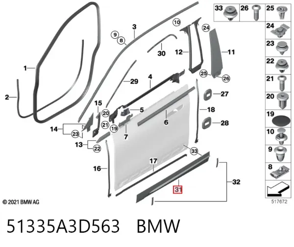  51335A3D563 BMW