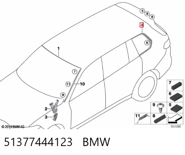  51377444123 BMW