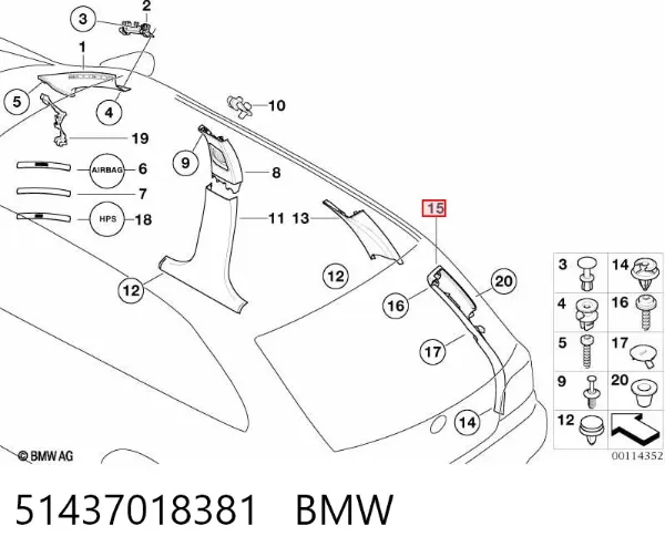  51437018381 BMW