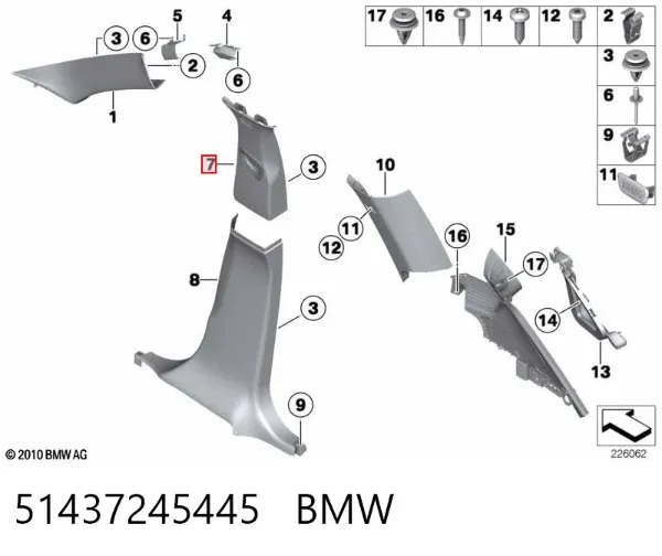  51437245445 BMW