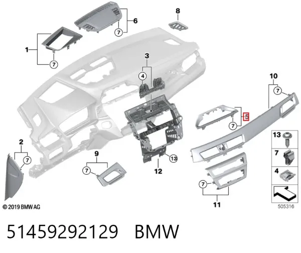  51459292129 BMW