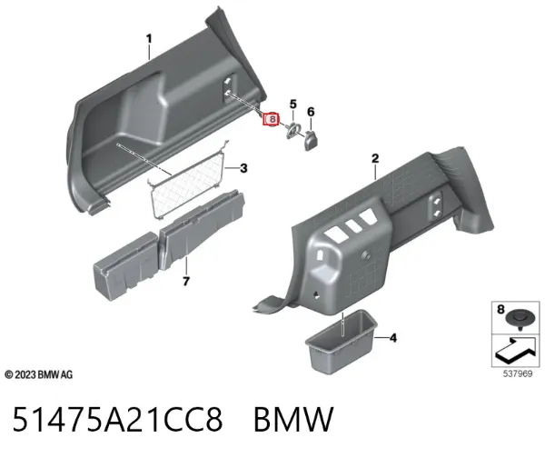  51475A21CC8 BMW