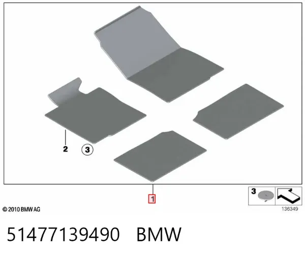 Коврики BMW 3 E90