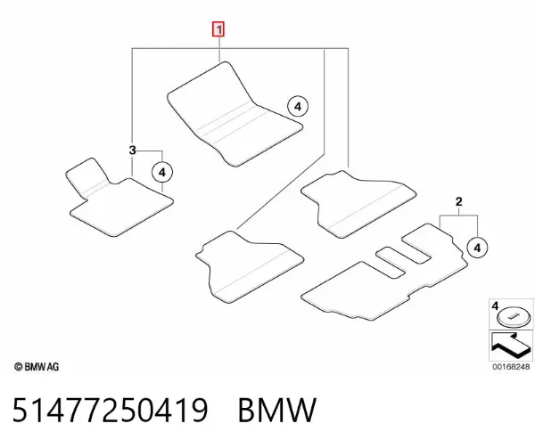 Коврики 51477250419 BMW