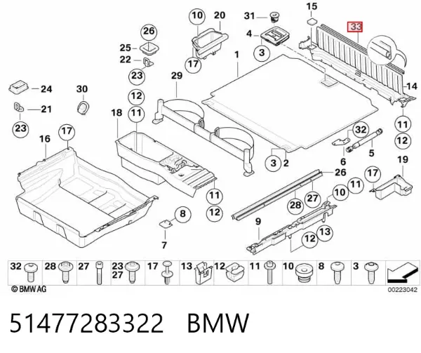 Прокладка кришки горловини, маслозаливної 51477283322 BMW
