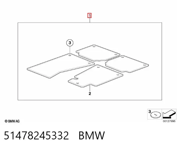 Коврики 51478245332 BMW