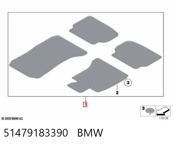 Коврики 51479183390 BMW