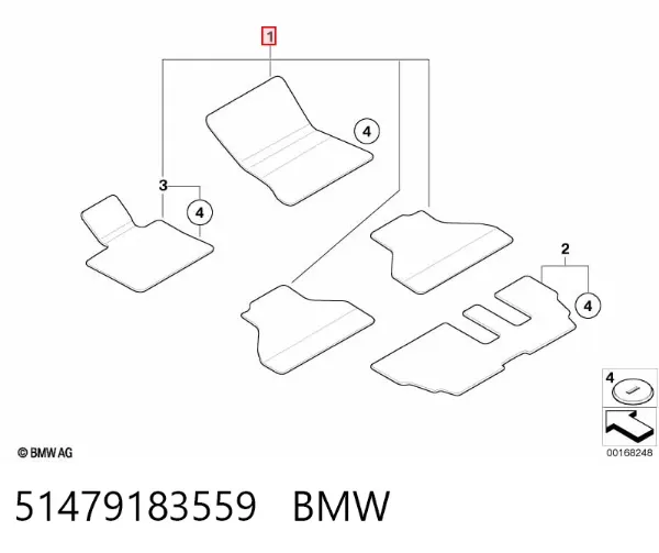 Коврики 51479183559 BMW