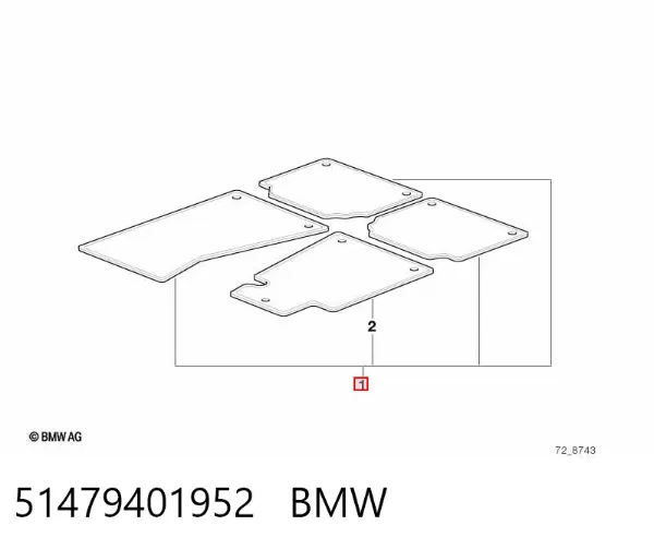Коврики 51479401952 BMW