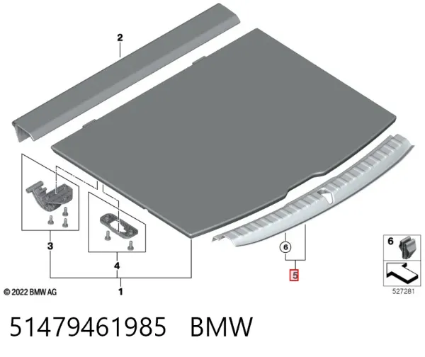 Облицювання задньої панелі багажника 51479461985 BMW