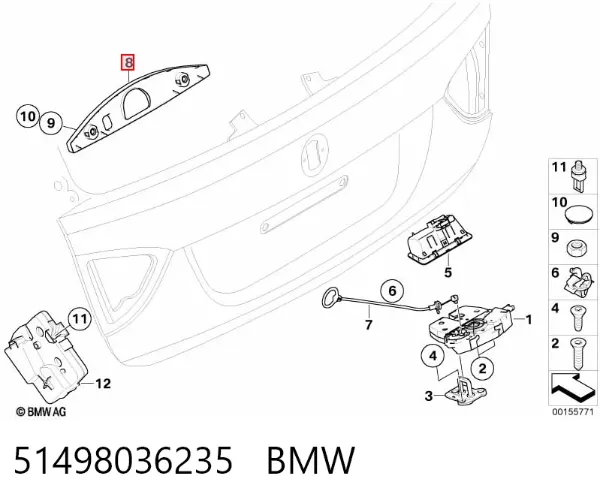 Задній бампер 51498036235 BMW