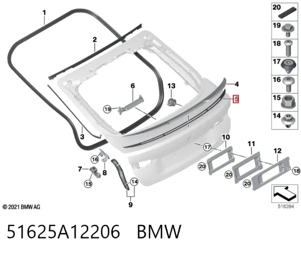  51625A12206 BMW