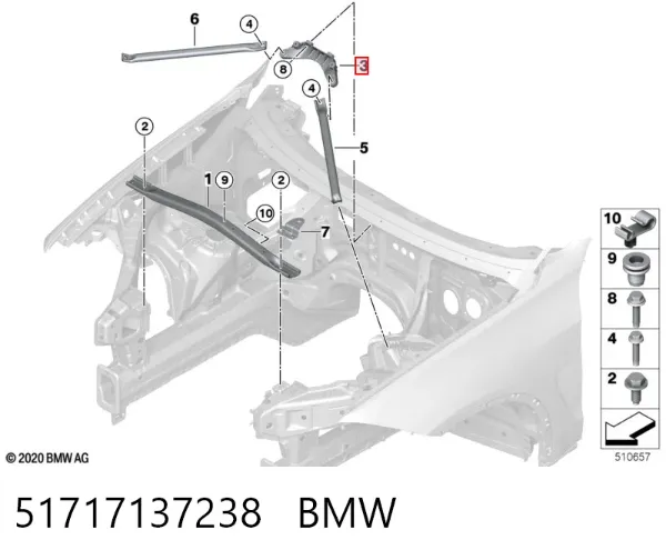 Консоль центральна панелі керування 51717137238 BMW