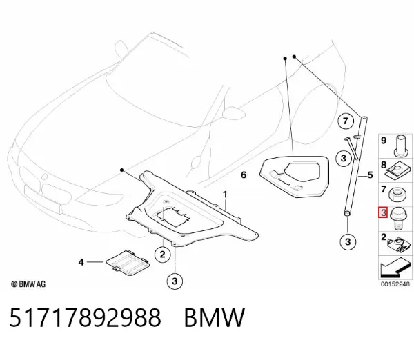 Болт переднього важеля 51717892988 BMW