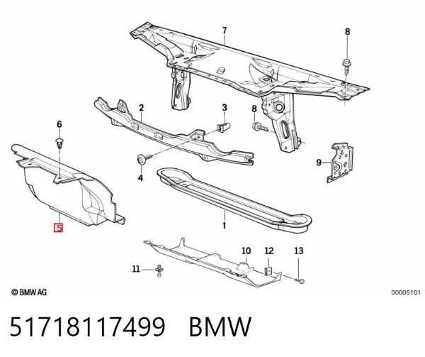 Повітрозабірник повітряного фільтра BMW 5 E34