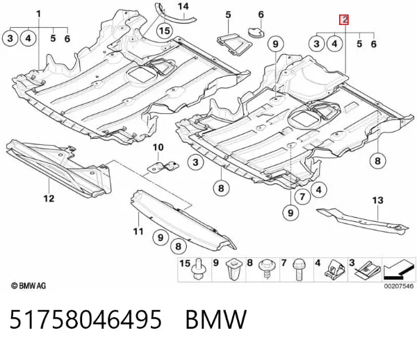 Захист двигуна 51758046495 BMW
