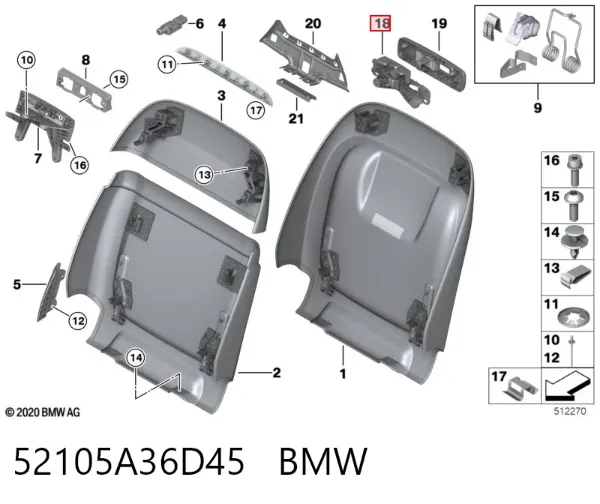  52105A36D45 BMW