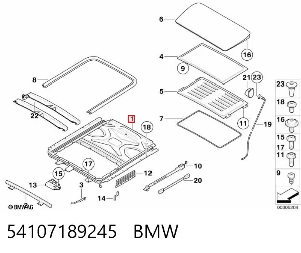 Панель люка 54107189245 BMW