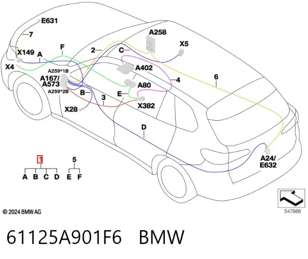  61125A901F6 BMW