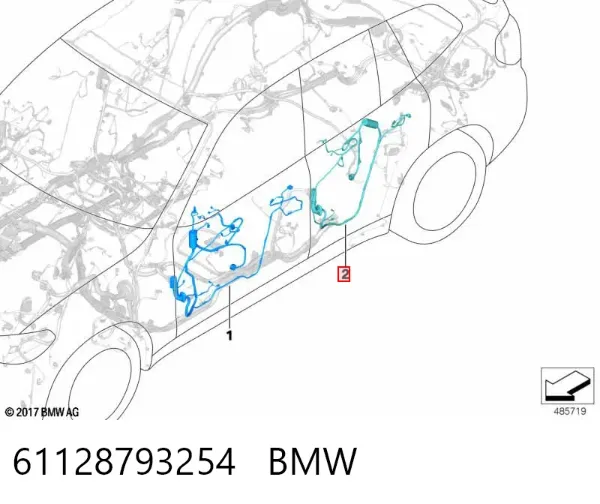 Джгут проводів задніх дверей 61128793254 BMW