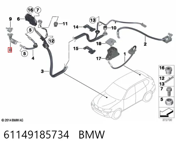 Акумуляторна батарея, АКБ 61149185734 BMW