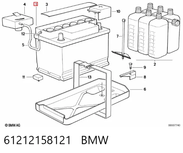 Акумуляторна батарея, АКБ 61212158121 BMW