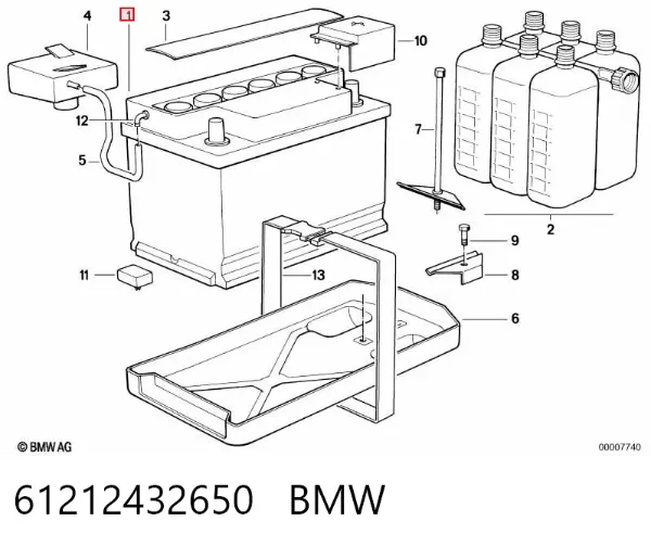 Акумуляторна батарея, АКБ 61212432650 BMW