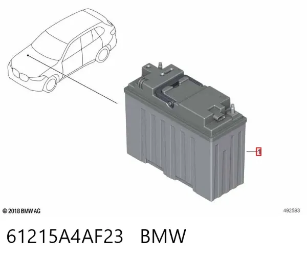 Акумуляторна батарея, АКБ 61215A4AF23 BMW